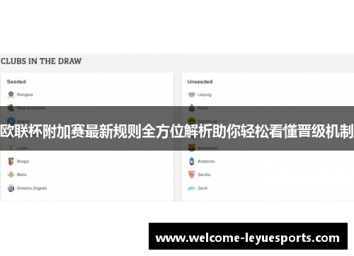 欧联杯附加赛最新规则全方位解析助你轻松看懂晋级机制